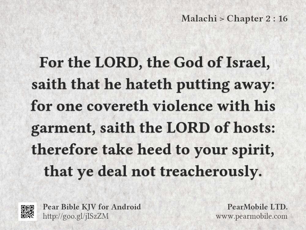 Malachi, Chapter 2:16